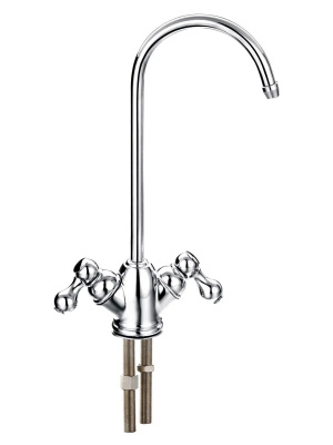 Кран питьевой воды Raifil DF015AA2-HC двойной с вентилем капелька для обратного осмоса